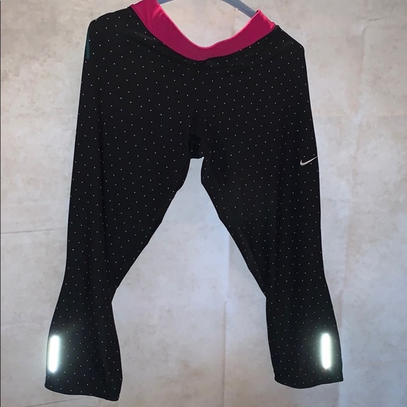 Nike Dri Fit Active Pants Pink/Black/Reflective - Picture 1 of 9